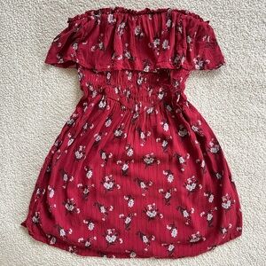 American Eagle Outfitters Red Floral Dress
